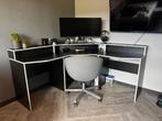 Hoekbureau zwart/wit van Home24 – stevig design, als nieuw, Huis en Inrichting, Kasten | Computermeubels, Ophalen, Kunststof, 70 tot 120 cm