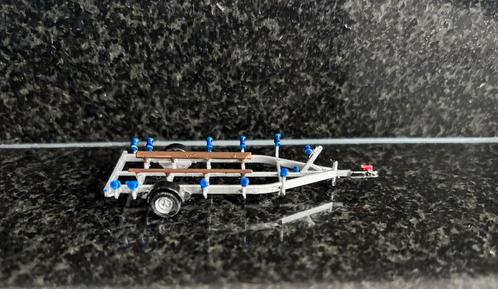 Resin bouwpakket boot trailer aanhanger 1:87 H0, Hobby en Vrije tijd, Modelauto's | 1:87, Nieuw, Bus of Vrachtwagen, Herpa, Verzenden
