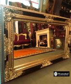 Groot spiegel klassiek / antieke barok goud, zwarte lijst, Antiek en Kunst, Antiek | Spiegels, Ophalen, Rechthoekig, 150 tot 200 cm