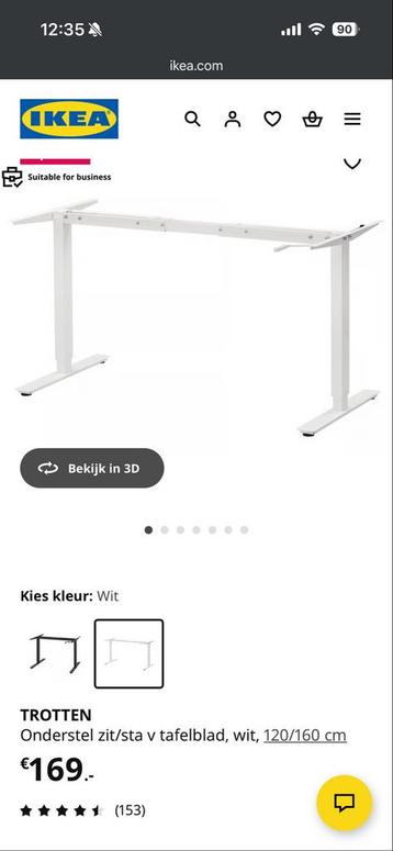 IKEA Trotten Bureau - Gedemonteerd beschikbaar voor biedingen