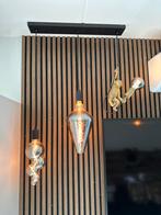 Moderne hanglampen set calex, Huis en Inrichting, Lampen | Hanglampen, Ophalen, Zo goed als nieuw, Glas, 75 cm of meer