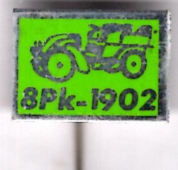 8 PK-1902 groen op aluminium oldtimer auto speldje ( A_047 ) beschikbaar voor biedingen