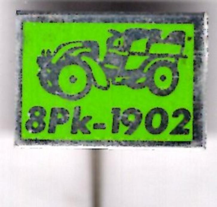 8 PK-1902 groen op aluminium oldtimer auto speldje ( A_047 ), Verzamelen, Speldjes, Pins en Buttons, Zo goed als nieuw, Speldje of Pin