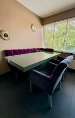 Eettafelset - eetstoelen - eettafel - eetbank, Huis en Inrichting, Tafels | Eettafels, Ophalen, 200 cm of meer, 50 tot 100 cm