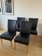 Bert Plantagie eettafel stoelen Felp zwart leer, 4x, Modern Design, Vier, Ophalen of Verzenden, Leer