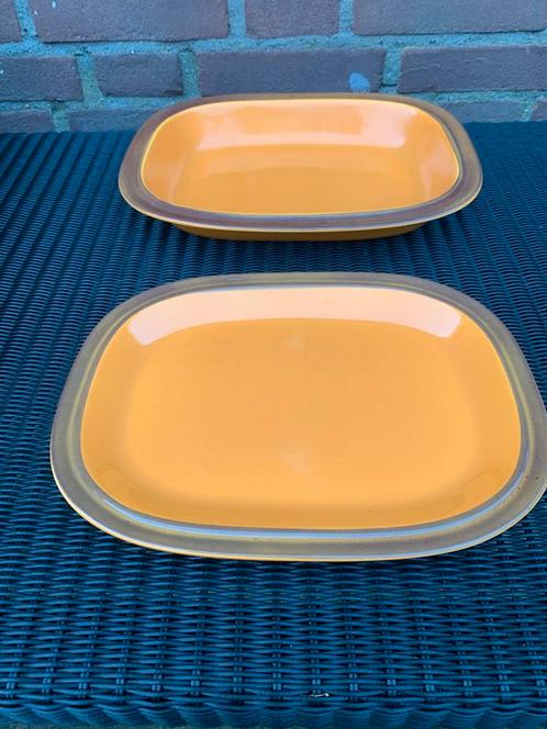 Vintage 2x Serveerschalen, Egersund Unique Servies, 1971, Antiek en Kunst, Antiek | Servies los, Ophalen of Verzenden