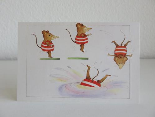 Zwemdiploma kaart met envelop (nieuw) muisje, Diversen, Wenskaarten, Nieuw, Ophalen of Verzenden