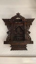 Houten Poort - Handgesneden Japans Houtsnijwerk Beeldje, Antiek en Kunst, Ophalen of Verzenden