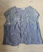 Gerard Darel pailletten top, lichtblauw, 42, zijde, Gerard Darel, Blauw, Maat 42/44 (L), Ophalen of Verzenden
