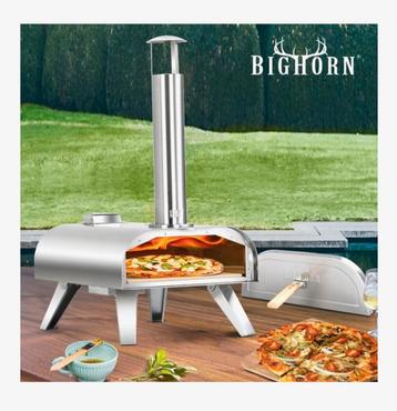 Bighorn pizzaoven op pallets met hoes en pizzaschep beschikbaar voor biedingen