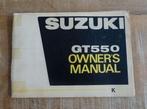 Suzuki GT-550 Handleiding - Owners Manual Origineel 1973, Verzenden, Suzuki