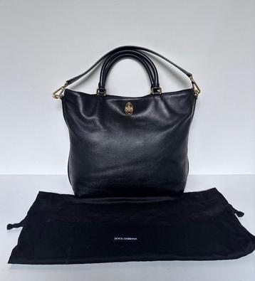 DOLCE & GABBANA zwart leer schouder tas bag beschikbaar voor biedingen