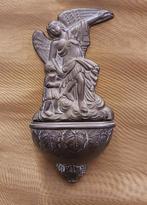 Koperen wijwatervat engel met kindje, Antiek en Kunst, Antiek | Religie, Ophalen of Verzenden