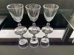 3 antieke oude borrelglaasjes schots en scheef glas gaaf, Antiek en Kunst, Ophalen of Verzenden
