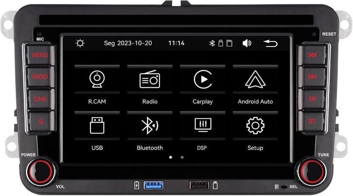 Dual din Radion met Apple carplay en android oa VW en Skoda, Auto diversen, Autoradio's, Nieuw, Ophalen of Verzenden