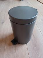 Brabantia prullenbak grijs 3 liter, Huis en Inrichting, Woonaccessoires | Prullenbakken, Gebruikt, Met pedaal, Ophalen of Verzenden