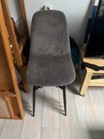 Set van 4 Corduroy Eetkamerstoelen - Grijs, Ophalen of Verzenden