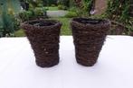 2 bijna nieuwe bunt bloempotten - samen 4,00, Tuin en Terras, Bloempotten, Overige materialen, Vierkant, Binnen, Ophalen of Verzenden
