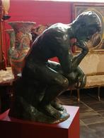 robuuste oude bronze de denker naar Auguste Rodin, Antiek en Kunst, Ophalen of Verzenden