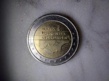 Zeldzame Nederland se Beatrix 2 euro munt 2001 beschikbaar voor biedingen