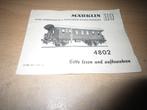 Marklin boekje van de 4802., Wisselstroom, Gebruikt, Märklin, Boek, Tijdschrift of Catalogus
