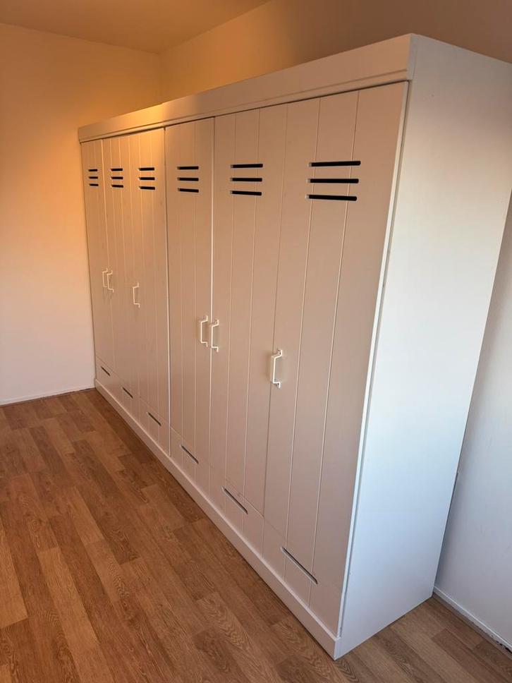 2x Woood Connect 3-deurs kledingkast (wit grenen), Huis en Inrichting, Kasten | Kledingkasten, Zo goed als nieuw, 150 tot 200 cm