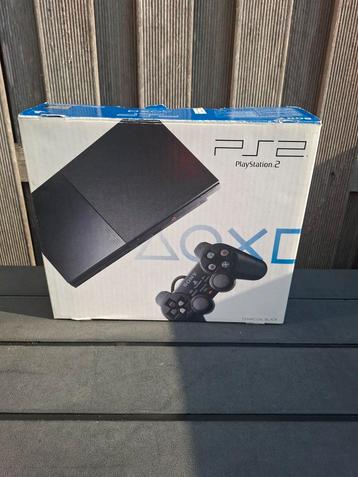 Playstation 2 slim schp-90004cb versie compleet met doos beschikbaar voor biedingen
