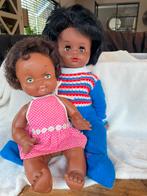 2 mooie vintage donkere poppen, Verzamelen, Poppen, Ophalen of Verzenden, Gebruikt, Pop