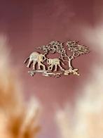 Vintage Olifanten messing wanddecoratie, Antiek en Kunst, Ophalen of Verzenden