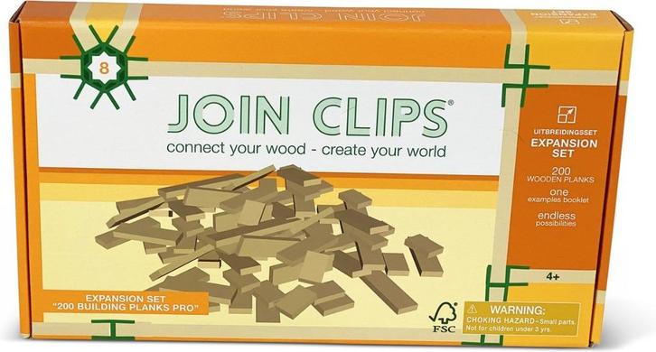 Join Clips 200 plankjes sint kerst Kapla cadeau, Kinderen en Baby's, Speelgoed | Bouwstenen, Nieuw, Ophalen of Verzenden