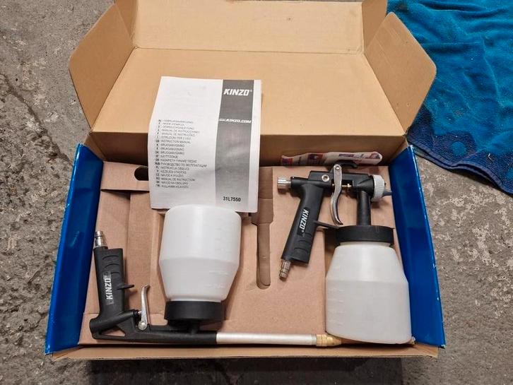 Kinzo Reinigingspistool Set - Nieuw in doos, Doe-het-zelf en Verbouw, Compressors, Nieuw, Minder dan 6 bar, Minder dan 25 liter