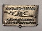 Scout Jamborette Sövdeborg 1961 Metalen Plaatje Badge Zweden, Verzamelen, Scouting, Ophalen of Verzenden, Zo goed als nieuw, Embleem, Speld of Insigne