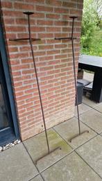 2 stuks Smeedijzeren Teckel, Huis en Inrichting, Woonaccessoires | Kandelaars en Kaarsen, Gebruikt, Metaal, Ophalen, 75 cm of meer