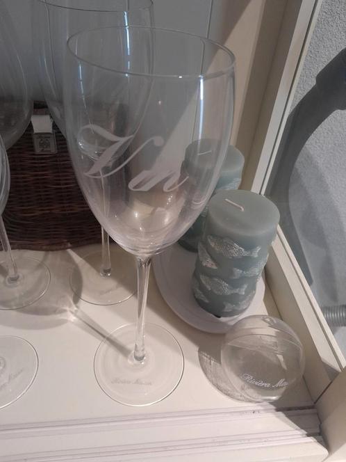 Riviera Maison wijnglazen 4 stuks oude collectie, Verzamelen, Glas en Borrelglaasjes, Zo goed als nieuw, Overige typen, Ophalen of Verzenden