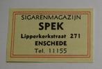 Sigarenmagazijn   SPEK    Lipperkerkstraat  271    ENSCHEDE, Verzenden, BH