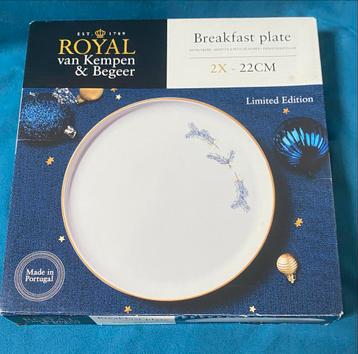 Royal Boch Kerst Ontbijtborden - Nieuw in Verpakking beschikbaar voor biedingen