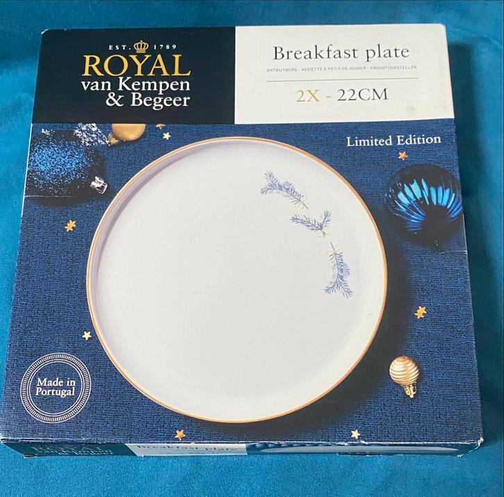 Royal Boch Kerst Ontbijtborden - Nieuw in Verpakking, Huis en Inrichting, Keuken | Servies, Nieuw, Bord(en), Overige stijlen, Porselein