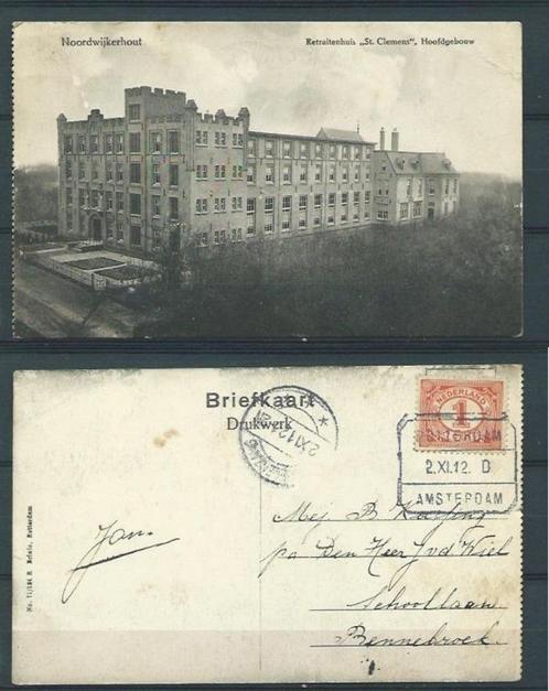 Noordwijkerhout 1913 St. Clemens Retraite Huis Kaart f-154, Verzamelen, Ansichtkaarten | Nederland, Gelopen, Noord-Holland, Voor 1920