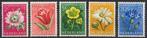 Nederland NVPH nr 583/7 ongebruikt Bloemen, Zomerzegels 1952, Verzenden, Na 1940, Postfris