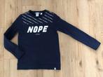 Nik & Nik trui sweater donkerblauw wit No Contest maat 152, Gebruikt, Trui of Vest, Nik&Nik, Ophalen of Verzenden