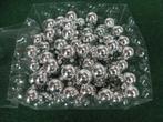 133 zilveren glimmende glas kerstballen op stok 25 mm 12 cm, Diversen, Kerst, Nieuw, Ophalen of Verzenden