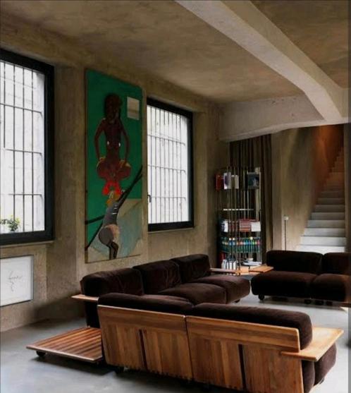 Cassina Pianura zithoek set in Velvet - Mario Bellini, Huis en Inrichting, Fauteuils, Gebruikt, 75 tot 100 cm, Ophalen of Verzenden
