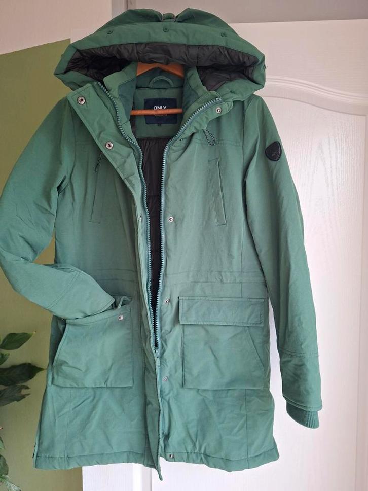 Only dames winterjas groen maat m, Kleding | Dames, Jassen | Zomer, Zo goed als nieuw, Groen, Ophalen