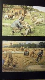 4 ansichtkaarten Boerderij leven - Cornelis Jetses, Verzenden, Voor 1920, Ongelopen, Kinderen