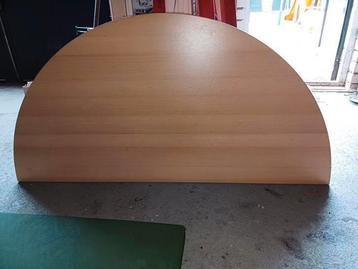 Half rond bureau blad bureaublad 80x160cm gratis