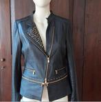 Caroline Biss leren jasje zwart 38, Kleding | Dames, Maat 38/40 (M), Zwart, Ophalen of Verzenden, Zo goed als nieuw