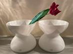 Diabolo vaas Stockholm serie wit opaalglas van Anne Nilsson, Ophalen of Verzenden