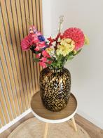 Panter Vaas vase the world incl zijden boeket kunst bloemen, Ophalen of Verzenden, Nieuw, Binnen