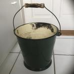Brocante emaille groene emmer, Antiek en Kunst, Antiek | Emaille, Ophalen of Verzenden