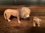 Schleich leeuw en baby, Ophalen of Verzenden, Zo goed als nieuw, Wild dier, Beeldje of Figuurtje